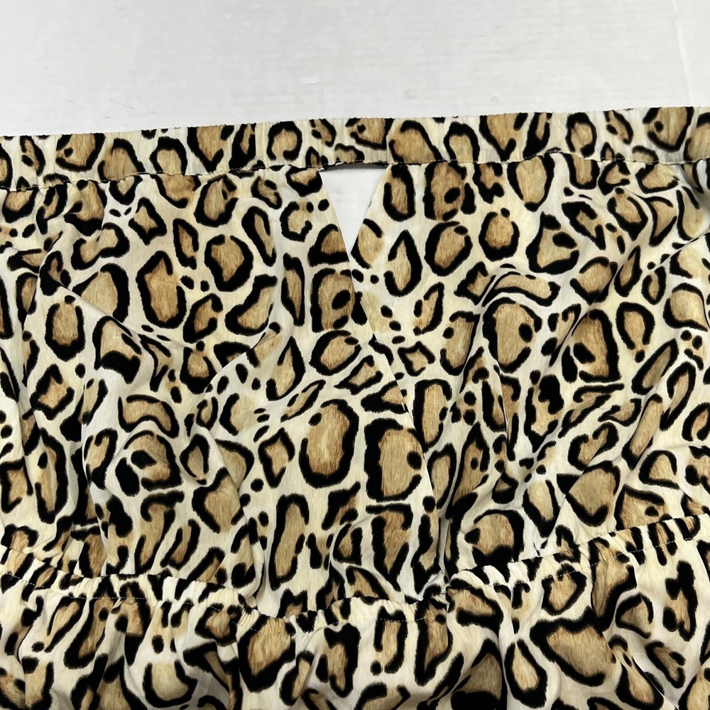 Lane Bryant Dress Leopard Print Womens 22/24 Strapless Tiered Midi‎ - Picture 6 of 8